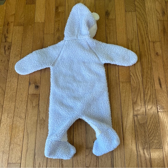 VINTAGE CUDDLE TIME FLEECE ONE PIECE CAT APPLIQUÉ ZIP UP OUTFIT SIZE 6/12 MONTHS - Picture 2 of 6